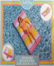 Packed Party Multi-Color Inflatable Striped Pool Lounger, Heavy Duty, Ag... - €17,49 EUR