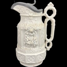 Antique 1846 Charles Meigh Minster Relief Molded Jug English Gothic Salt... - $187.00