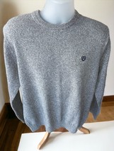 Ralph Lauren Chaps long sleeve gray pullover over crew neck sweater size large - £33.89 GBP