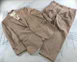 Brooks Brothers Suit Mens 44R Jacket 39x29 Pants Tan Two Button 1818 Mad... - $197.99