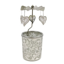 Candle Carousel-Like Holder with Rotary Blades - Hearts - £16.41 GBP