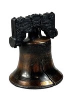 Vintage Miniature Metal Liberty Bell Souvenir Replica 3” Tall 3” Wide NOS - £10.23 GBP