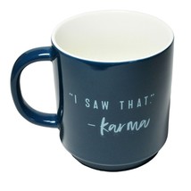 Threshold &quot;I Saw That&quot; Karma Mug Blue Novelty Coffee Cup - $147.62 MXN