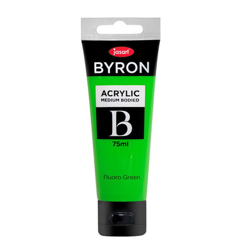 Jasart Byron Acrylic Paint 75mL (Fluoro) - Green - $16.63