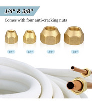 Flngr 50 Ft.Air Conditioning Copper Pipe Extension, 1/4&quot; 1/2&quot; 3/8&quot; - £92.51 GBP