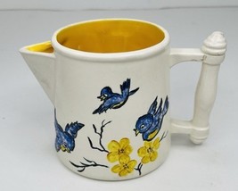Vintage 1974 Small mug pot vase decor blue birds cottagecore French coun... - $11.61