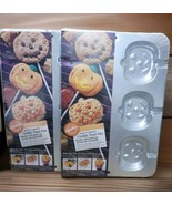 2 Wilton Jack-o-lantern Pumpkin Cookie Treat Pan 1995 new-old stock Hall... - $8.91