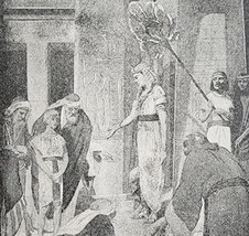 1906 Benjamin and Joseph Print Story Of The Bible 8.25 X 5.75&quot; Antique Art - $19.99