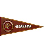Vintage San Francisco 49ers Leather Pennant Flag NFL Officially Licensed - $32.59 CAD