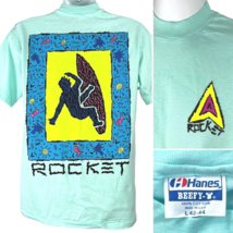 Rocket Windsurfing Vtg T-Shirt size Large Mens 41x30 Single Stitch USA Imperfect - £28.74 GBP