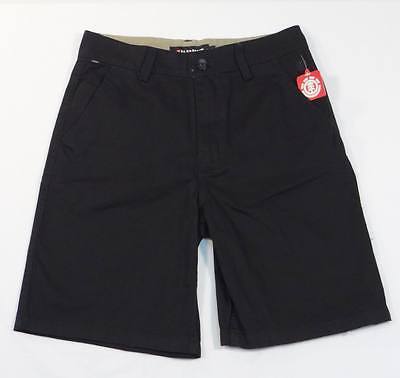 Element Black Flat Front Cotton Shorts Men&#39;s NWT - $26.24