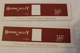 HO Scale Vintage Set of 2 Box Car Side Panels, Hocking Valley RR, Brown #29517 - £11.99 GBP