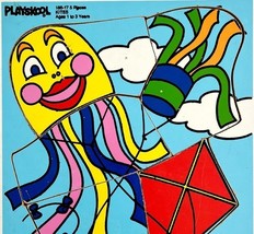 1988 Playskool Puzzle Vintage Frame Tray Kites 186-17 5 Pcs GstRm - €25,83 EUR