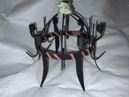 Iron Candle Holder Vtg Sweden Swedish Toarpskrona Toarp Crown Undecorated - $44.54