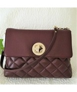 Kate Spade Gold Coast Eggplant Quilted Leather Handbag NWT - $402.08 CAD