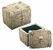 Ossuary Trinket Box Collectible Gothic Skeleton Jewelry Container - $36.42 CAD