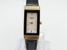 Citizen Elegance Quartz Watch New Battery Gold Tone Rectangle 12mm - £46.38 GBP