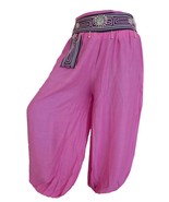 AD023 rose Aladdin Harem Pants Asia Rayon Baba Bloomers Aladin S-L - $17.99