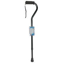 Blue Jay Offset Handle Cane with Soft Foam Grip and Wrist Strap - Black - £19.38 GBP