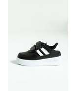 Kids Black and White Sneakers Velcro Kids Shoes - £23.10 GBP