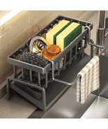 Kitchen Sink Drain Rack Organizer Caddy Self-Draining Soap Sponge Towel ... - $21.69 CAD