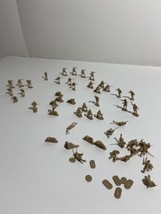 American Infantry Toy Soldier Miniatures Unpainted 59 pieces - £15.49 GBP