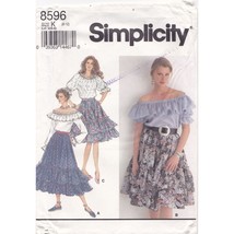 UNCUT Vintage Sewing PATTERN Simplicity 8596, Misses 1993 Skirt in Two Lengths - £13.92 GBP