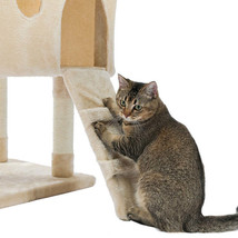 Plush tall cat tree with cat ladders - $161.00