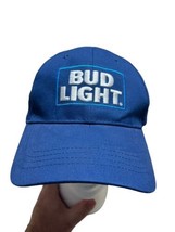 Bud Light Snapback Trucker Hat Blue Adjustable Patch - £7.11 GBP