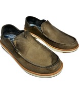 OluKai mens Kalia Leather Slip On Shoes Ash Grey Nubuck Loafers Clog Siz... - €30,43 EUR