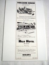 1958 Hawaii Ad Volcano House &amp; Hilo Hotel, Hilo, Hawaii - £6.38 GBP