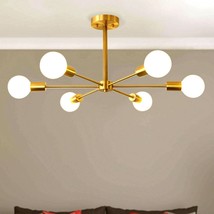 Brass Sputnik light Branching handmade brass 6 light Decorative Ceiling ... - £126.84 GBP
