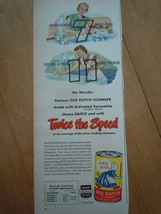 Old Dutch Cleaner Twice The Speed Print Magazine Advertisement 1950 - $4.99