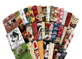 10 Fat Quarters Farm Farming Country Farmer Quilters Cotton Fabrics M227.07 - $39.97