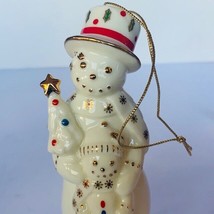 Madsion avenue Christmas ornament musical figurine NIB snowman white frosty baby - £19.80 GBP