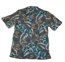Mens Shirt Sport Batik Bay Green Button Down Short Sleeve Hawaiian $50 N... - $20.79