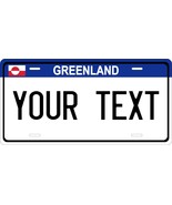 Greenland Blue License Plate Personalized Car Auto Bike Motorcycle Tag - $14.96 CAD+