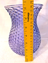 Purple Art Glass Bubbled Floral Vase 8 Inch Textured Home Decor Vase Mar... - $15.99