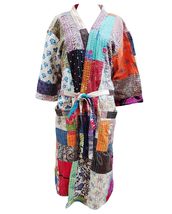 Rastogi Handicraft Handmade 100% Cotton Hand Block Printed Kantha Patchwork Long - £52.47 GBP