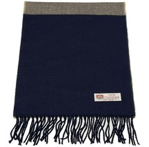 100% CASHMERE SCARF Color Navy green/ Brown /beige Made in England Soft ... - £6.88 GBP