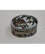 Vintage trinket pill box birds and flowers - $26.88 CAD