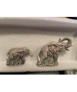 Ceramic Detailed Elephant Salt &amp; Pepper Shaker Set *No Box* BT1 - $17.99