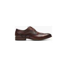 Stacy Adams Brayden Wingtip Oxford Shoes Smooth Leather Brown 25635-200 image 2