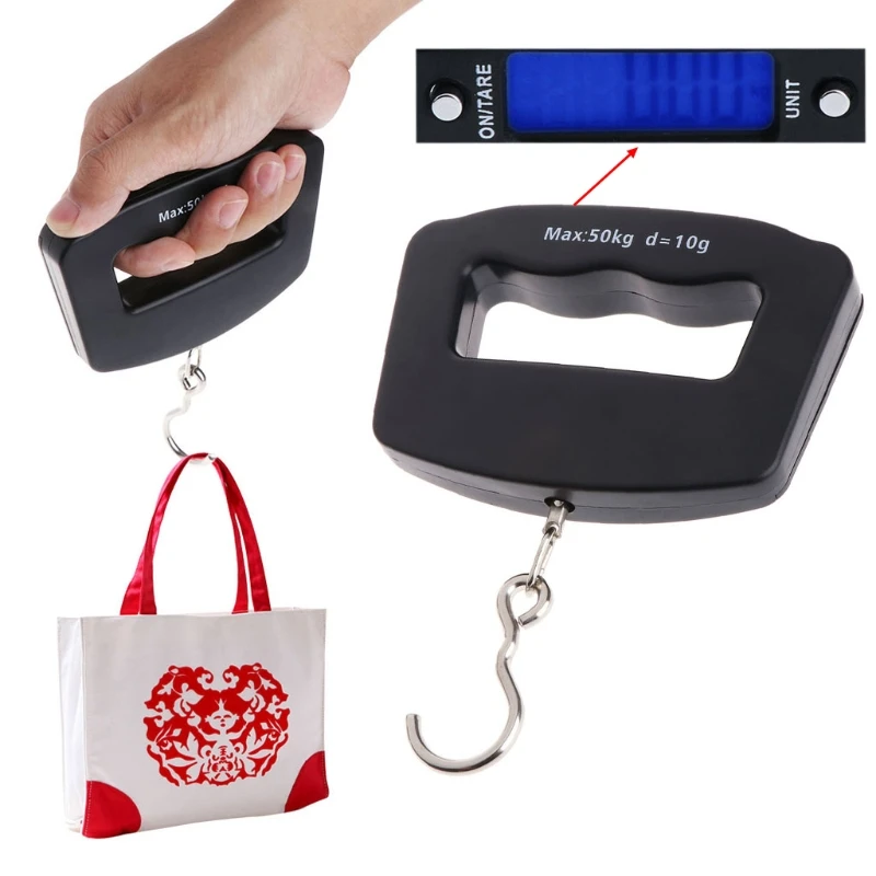 Portable Mini Digital Hand Held 50Kg*10g Fish Hook Hanging Scale Electronic Weig - £171.65 GBP
