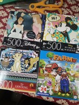 Disney Character Puzzles with a Bonus 24pc Farm Puzzle - $29.99