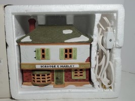 Dept 56 Scrooge and Marley COUNTING HOUSE Dickens Village Lighted 1986 Retired  - £15.90 GBP