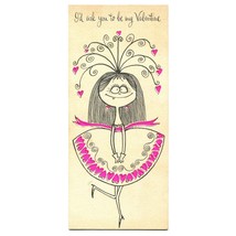 Hallmark Valentine&#39;s Greeting Vintage 1960s Silly Romantic Contemporary ... - $14.70