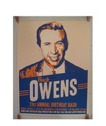 Buck Owens Silkscreen Poster  21st Annual Birthday Bash  Signed And Numb... - €76,54 EUR