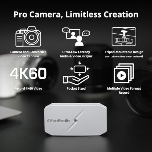 AVerMedia 4K60 HDMI Capture Card for DSLR, Camcorder, Action Camera, Low Latency Item image 5