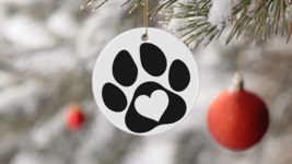 Dog Lover Paw Print Ornament Gift for Fur Mom Christmas Keepsake Dog Dad... - $21.57